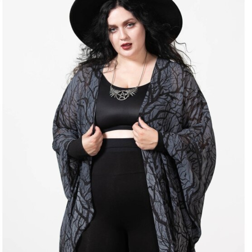 ISO :Killstar Black and Gray Gothic Cardigan